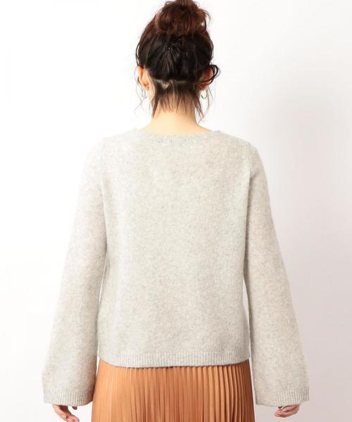 green label relaxing（グリーンレーベルリラクシング）の「KF W/N/YAKU ボートネック ニット ◆（ニット/セーター・レディース・ライトグレー/ネイビー/ブラウン・FREE）」の15枚目の写真