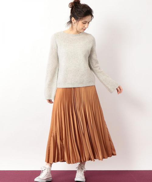 green label relaxing（グリーンレーベルリラクシング）の「KF W/N/YAKU ボートネック ニット ◆（ニット/セーター・レディース・ライトグレー/ネイビー/ブラウン・FREE）」の12枚目の写真