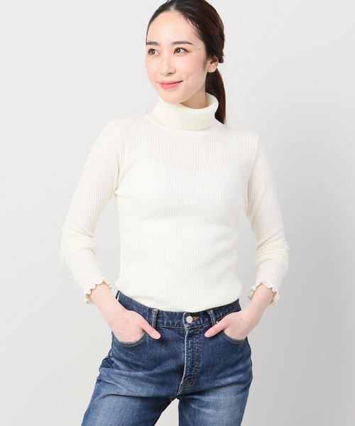 Spick & Span（スピックアンドスパン）の「WOOL RIBタートルネック◆（ニット/セーター・レディース・ホワイト/ブラック/レッド/マルチ・FREE）」の16枚目の写真