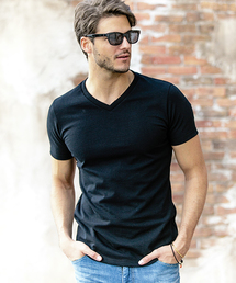 felkod | mt4767-Firm Simple Short Sleeve V Neck Tee(Tシャツ/カットソー)