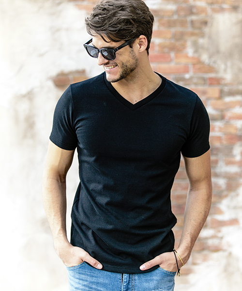 felkod（フィルコッド）の「mt4767-Firm Simple Short Sleeve V Neck Tee（Tシャツ/カットソー・メンズ・ホワイト/サックスブルー/ブラック/トップグレー・L/M/S）」の18枚目の写真