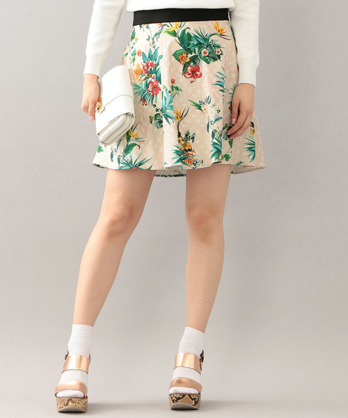LOVELESS(ラブレス)の「【LOVELESS】WOMENS モノグラムフレアスカート(スカート)」|ピンク系その他