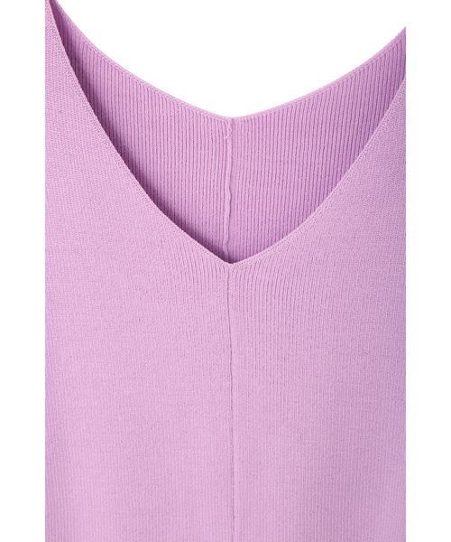 FREE'S MART（フリーズマート）の「【美人百花3月号岸本セシル着用】Ｖネック畦ドルマンニット（ニット/セーター・レディース・グレー/ホワイト/パープル/グリーン・FREE）」の8枚目の写真