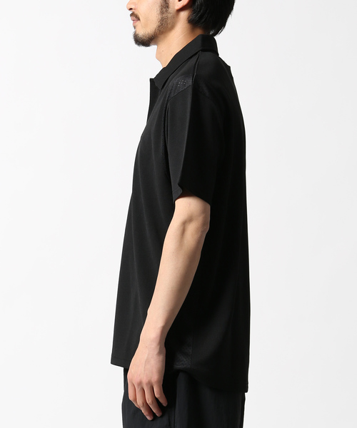 FREAK'S STORE(フリークスストア)の「WEB限定 FreeSpeech/フリースピーチ 鹿の子切替半袖ポロシャツ(Tシャツ/カットソー・メンズ・ブラック・LARGE/MEDIUM/SMALL)」の2枚目の写真