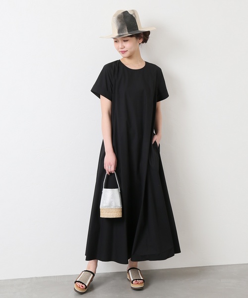 JOURNAL STANDARD（ジャーナルスタンダード）の「H/Sマキシフレアワンピース◆2（ワンピース・レディース・ブラック/キャメル・FREE）」の8枚目の写真