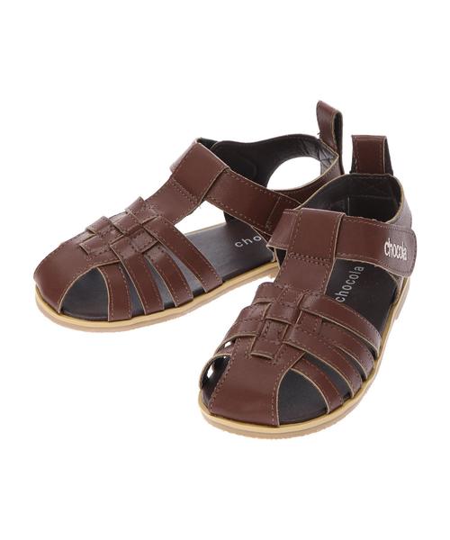 Green　Parks（グリーンパークス）の「・サンダル（サンダル・キッズ・ブラウン/ブラック・15cm/16cm/17cm/18cm）」の4枚目の写真