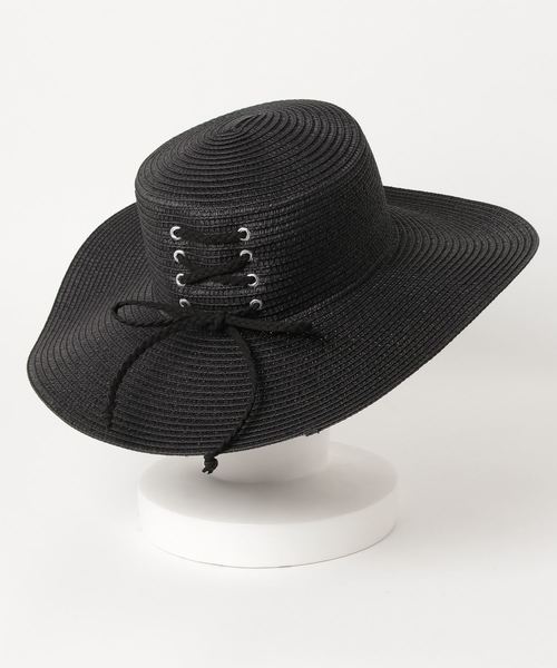 WEGO（ウィゴー）の「WEGO/レースアップカンカンハット（ハット・レディース・キャメル/ベージュ/ブラック・FREE）」の4枚目の写真