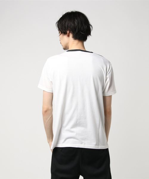 STYLEBLOCK(スタイルブロック)の「ボコテン先染ボーダー前身切替天竺半袖Tシャツ(Tシャツ/カットソー・メンズ・ブラック/グレー/ピンク/ネイビー/グリーン・M/L/LL)」の7枚目の写真