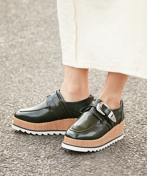 Who S Who Gallery フーズフーギャラリー の モンクシューズ 厚底シューズ プラットフォームシューズ ローファー Wear