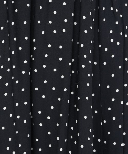 natural couture(ナチュラルクチュール)の「ドットロングスカート(スカート・レディース・ベージュ/ネイビー/ブラック・FREE)」の8枚目の写真