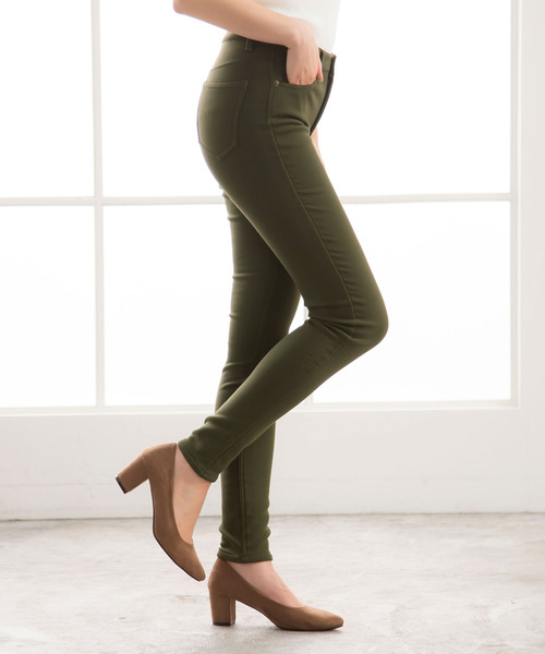 Newlyme(ニューリーミー)の「極温!!裏起毛ストレッチスキニーパンツ(その他パンツ・レディース・ブラック/ホワイト/ボルドー/カーキ/モカ/マスタード/ブルー系その他/ライトカーキ/サンドベージュ/ブラウン/ブラウン系その他/ホワイト系その他/インディゴブルー/ブラック系その他・SMALL/MEDIUM/LARGE/X-LARGE/XX-LARGE/X-SMALL)」の9枚目の写真