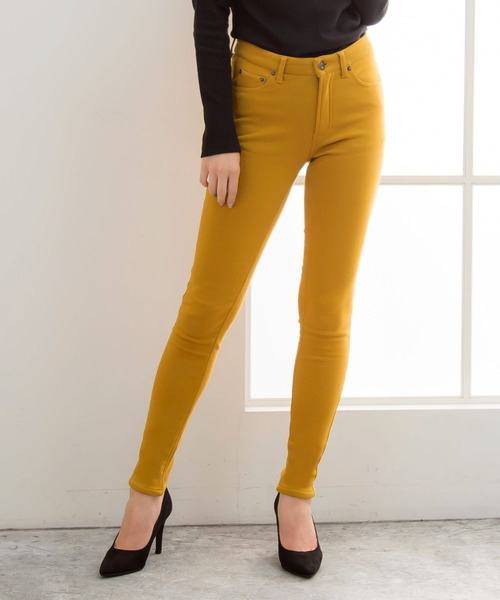 Newlyme(ニューリーミー)の「極温!!裏起毛ストレッチスキニーパンツ(その他パンツ・レディース・ブラック/ホワイト/ボルドー/カーキ/モカ/マスタード/ブルー系その他/ライトカーキ/サンドベージュ/ブラウン/ブラウン系その他/ホワイト系その他/インディゴブルー/ブラック系その他・SMALL/MEDIUM/LARGE/X-LARGE/XX-LARGE/X-SMALL)」の13枚目の写真