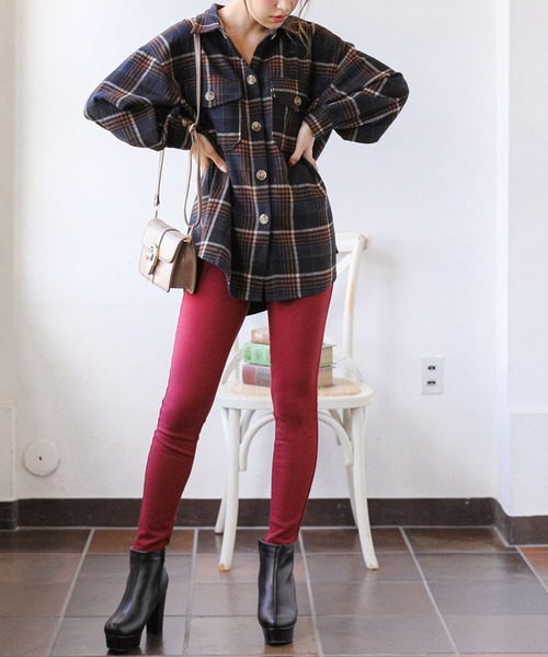 Newlyme(ニューリーミー)の「極温!!裏起毛ストレッチスキニーパンツ(その他パンツ・レディース・ブラック/ホワイト/ボルドー/カーキ/モカ/マスタード/ブルー系その他/ライトカーキ/サンドベージュ/ブラウン/ブラウン系その他/ホワイト系その他/インディゴブルー/ブラック系その他・SMALL/MEDIUM/LARGE/X-LARGE/XX-LARGE/X-SMALL)」の21枚目の写真