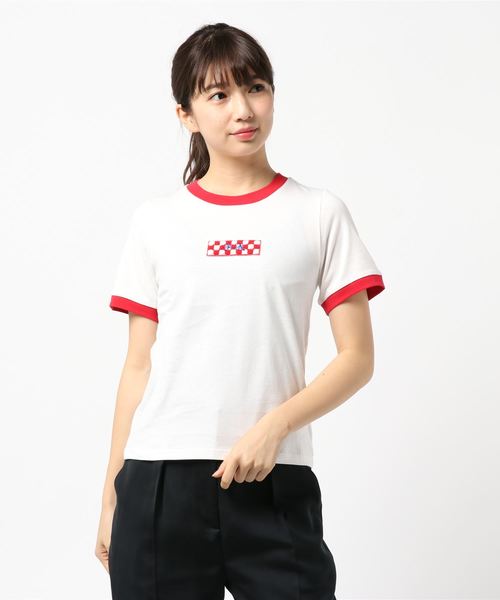 jouetie(ジュエティ)の「年号トリムTシャツ(Tシャツ/カットソー・レディース・ブラック/イエロー/オフホワイト・MEDIUM)」の2枚目の写真