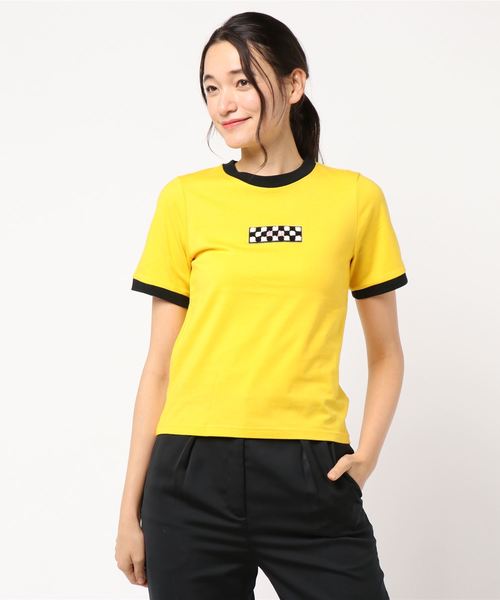 jouetie(ジュエティ)の「年号トリムTシャツ(Tシャツ/カットソー・レディース・ブラック/イエロー/オフホワイト・MEDIUM)」の3枚目の写真