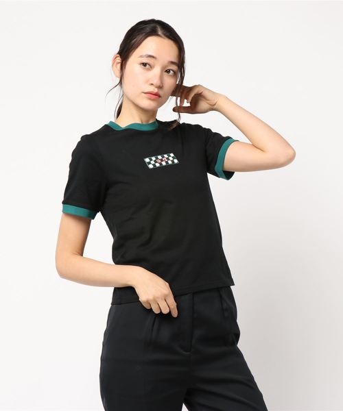 jouetie(ジュエティ)の「年号トリムTシャツ(Tシャツ/カットソー・レディース・ブラック/イエロー/オフホワイト・MEDIUM)」の5枚目の写真