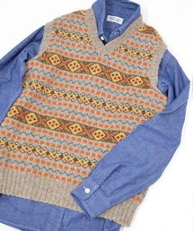 新品同様☆ジャミーソンズオブシェトランド メンズ ベスト アウター　ベスト　XS Jamieson's of Shetland（ジャミーソンズオブシェトランド）の