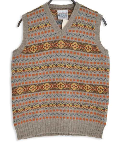 新品同様☆ジャミーソンズオブシェトランド メンズ ベスト アウター　ベスト　XS Jamieson's of Shetland（ジャミーソンズオブシェトランド）の