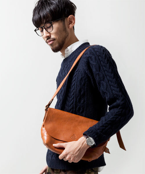 NANO universe（ナノユニバース）の「アランニットクルーネックPO（ニット/セーター・メンズ・オフホワイト/トップグレー/オレンジ/ネイビー/ブラック・SMALL/MEDIUM/LARGE）」の13枚目の写真