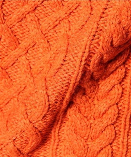 NANO universe（ナノユニバース）の「アランニットクルーネックPO（ニット/セーター・メンズ・オフホワイト/トップグレー/オレンジ/ネイビー/ブラック・SMALL/MEDIUM/LARGE）」の10枚目の写真