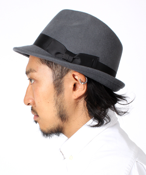 BEAMS(ビームス)の「□【WEB限定】 BEAMS / フェルトHAT 13FW(ハット・メンズ・グレー/ブラック/ベージュ/ワイン/オリーブ/ネイビー・ONE SIZE)」の3枚目の写真