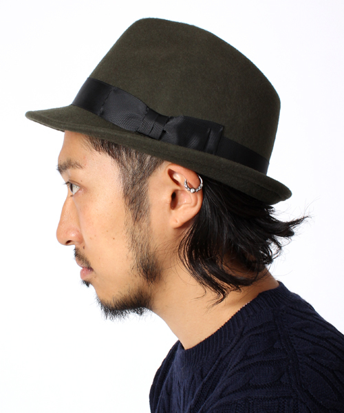 BEAMS(ビームス)の「□【WEB限定】 BEAMS / フェルトHAT 13FW(ハット・メンズ・グレー/ブラック/ベージュ/ワイン/オリーブ/ネイビー・ONE SIZE)」の1枚目の写真