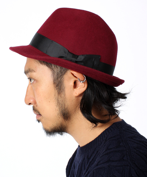 BEAMS(ビームス)の「□【WEB限定】 BEAMS / フェルトHAT 13FW(ハット・メンズ・グレー/ブラック/ベージュ/ワイン/オリーブ/ネイビー・ONE SIZE)」の6枚目の写真