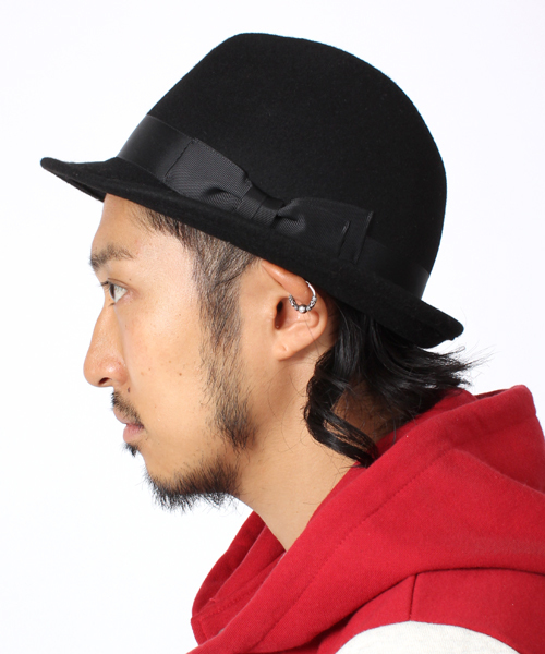 BEAMS(ビームス)の「□【WEB限定】 BEAMS / フェルトHAT 13FW(ハット・メンズ・グレー/ブラック/ベージュ/ワイン/オリーブ/ネイビー・ONE SIZE)」の2枚目の写真