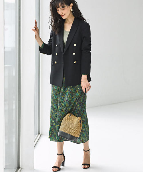 green label relaxing（グリーンレーベルリラクシング）の「FM ペイズリーマキシ ワンピース ◆（ワンピース・レディース・ピンク/ダークグリーン・FREE）」の16枚目の写真