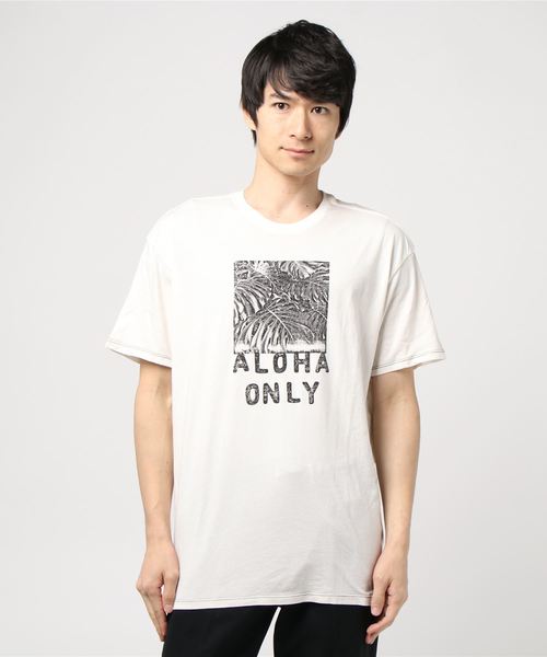 Hurley (ハーレー)の「M HRLY LTWT ALOHA ONLY TEE SS / ハーレー ロゴプリントTシャツ ユニセックス(Tシャツ/カットソー・メンズ・ネイビー/アイボリー・SMALL/MEDIUM/LARGE)」の2枚目の写真