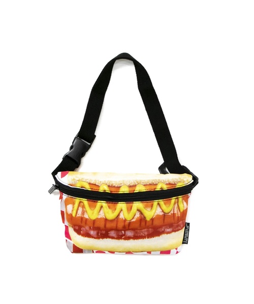 go slow caravan（ゴースローキャラバン）の「FYDELITY/フィデリティー 　PRINTED BUM BAG（ショルダーバッグ・レディース・チャコールグレー/ベージュ/ライトグリーン/ライトイエロー/ピンク/レッド/オレンジ系その他/オレンジ系その他2/カモフラージュ/その他/その他1/その他3/カラフル/チェック/その他2/ライトベージュ・FREE）」の3枚目の写真