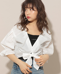 apres jour | リボンボレロブラウス×ロゴキャミセット【ZOZOTOWN限定アイテム】(シャツ/ブラウス)