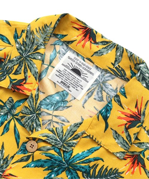 BREEZE（ブリーズ）の「/アロハシャツ_ママ・パパ用【親子でおそろい】（シャツ/ブラウス・レディース・マスタード/ブラック/キナリ・LARGE/MEDIUM）」の5枚目の写真