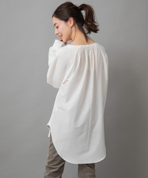 Munich | ストレッチワッフル×ブロード　キーネックプルオーバー(Tシャツ/カットソー)