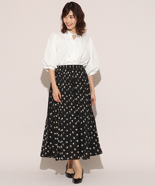 apres jour（アプレジュール）の「袖ボリュームハイネックリボンブラウス【ZOZOTOWN限定アイテム】（シャツ/ブラウス・レディース・ブラック/オフホワイト・フリー）」の8枚目の写真