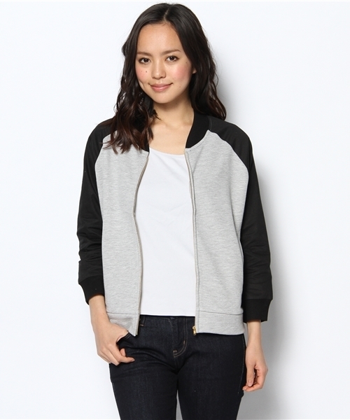 MYSELF ABAHOUSE(マイセルフアバハウス)の「コンビスタジャン7分袖(ブルゾン・レディース・アイボリー/グレー/ブラック・FREE)」の8枚目の写真