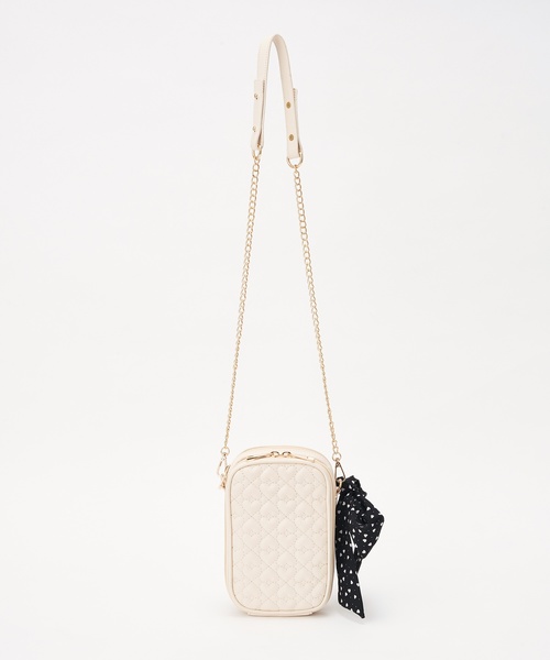 one after another NICE CLAUP(ワンアフターアナザーナイスクラップ)の「ハートキルトお財布ショルダーバッグ(ショルダーバッグ・レディース・アイボリー/ブラック/モカ/ピンク系その他・FREE)」の2枚目の写真