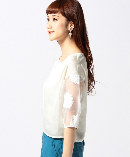 Another Edition（アナザーエディション）の「AE FLW LACE SL PO ◆（シャツ/ブラウス・レディース・ホワイト/オレンジ・フリー）」の7枚目の写真