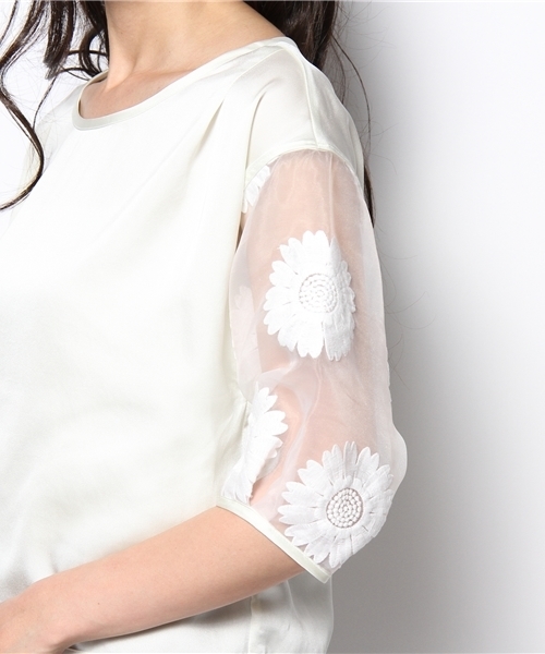 Another Edition（アナザーエディション）の「AE FLW LACE SL PO ◆（シャツ/ブラウス・レディース・ホワイト/オレンジ・フリー）」の9枚目の写真