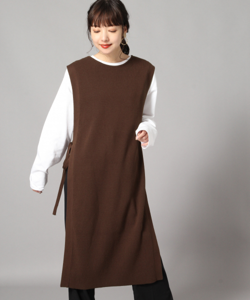 LOWRYS FARM（ローリーズファーム）の「サイドムスビワンピース　846885（ワンピース・レディース・ブラック/ブラウン/ベージュ・FREE）」の3枚目の写真
