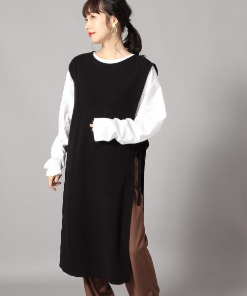 LOWRYS FARM（ローリーズファーム）の「サイドムスビワンピース　846885（ワンピース・レディース・ブラック/ブラウン/ベージュ・FREE）」の13枚目の写真