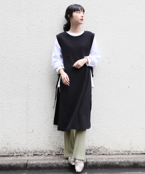 LOWRYS FARM（ローリーズファーム）の「サイドムスビワンピース　846885（ワンピース・レディース・ブラック/ブラウン/ベージュ・FREE）」の15枚目の写真