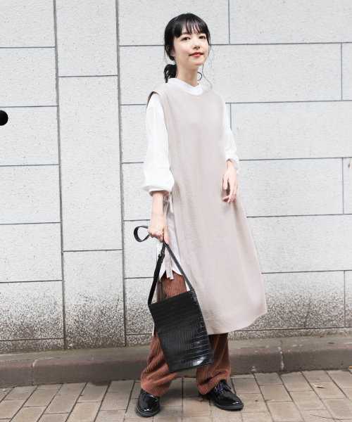 LOWRYS FARM（ローリーズファーム）の「サイドムスビワンピース　846885（ワンピース・レディース・ブラック/ブラウン/ベージュ・FREE）」の16枚目の写真