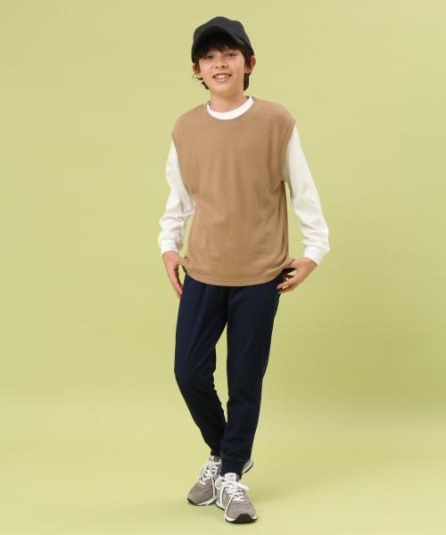 GLOBAL WORK(グローバルワーク)の「【ジュニア】ベストツキレイヤード/844070(Tシャツ/カットソー・キッズ・ブラック/ベージュ・MEDIUM/LARGE)」の5枚目の写真