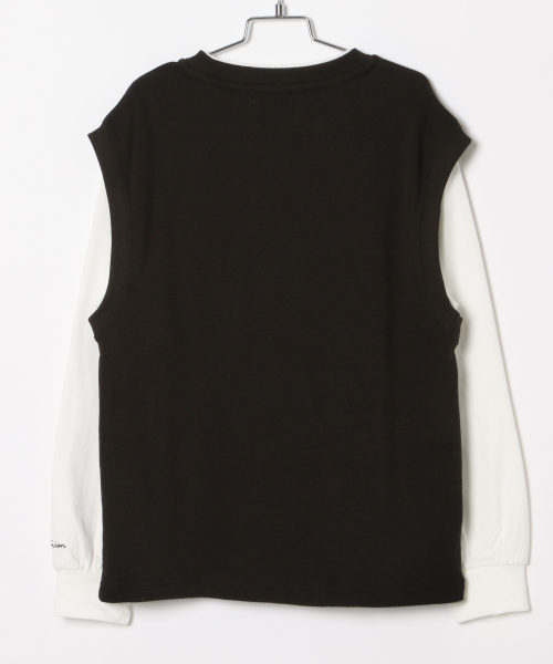 GLOBAL WORK(グローバルワーク)の「【ジュニア】ベストツキレイヤード/844070(Tシャツ/カットソー・キッズ・ブラック/ベージュ・MEDIUM/LARGE)」の8枚目の写真