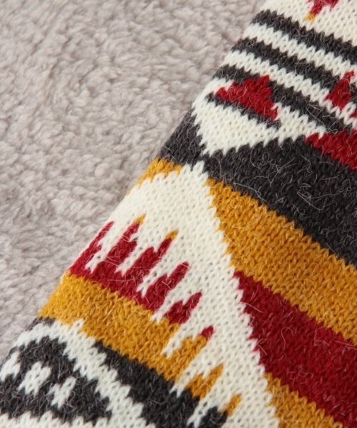 BEAMS（ビームス）の「◎BEAMS / ネイティブ柄 スヌード（ストール/ショール・メンズ・ライトグレー/ブラック/ネイビー・ONE SIZE）」の16枚目の写真