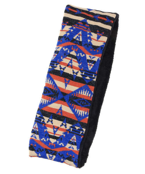 BEAMS（ビームス）の「◎BEAMS / ネイティブ柄 スヌード（ストール/ショール・メンズ・ライトグレー/ブラック/ネイビー・ONE SIZE）」の4枚目の写真