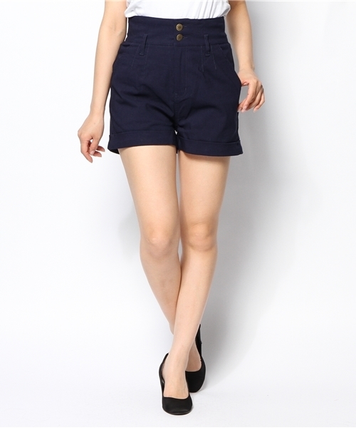 natural couture（ナチュラルクチュール）の「プチプラショートパンツ（その他パンツ・レディース・オフホワイト/ブルー/カーキ/ネイビー/ブラック・FREE）」の4枚目の写真