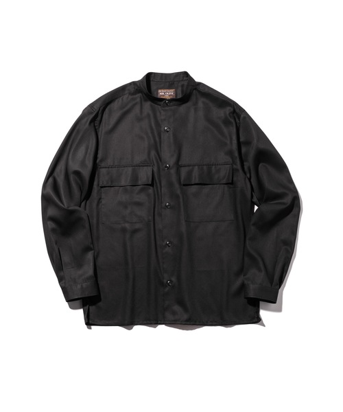 MR.OLIVE（ミスターオリーブ）の「ドレープ レーヨンツイル / バンドカラーシャツ（シャツ/ブラウス・メンズ・ブラック/サンドベージュ/マスタード・SMALL/MEDIUM/LARGE）」の7枚目の写真