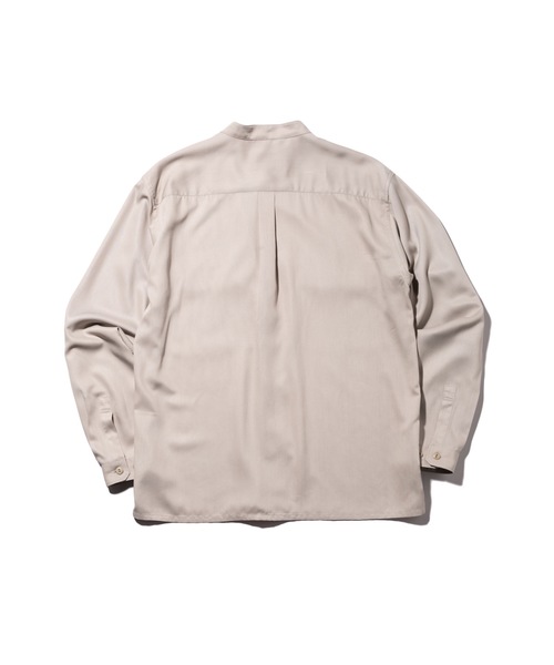 MR.OLIVE（ミスターオリーブ）の「ドレープ レーヨンツイル / バンドカラーシャツ（シャツ/ブラウス・メンズ・ブラック/サンドベージュ/マスタード・SMALL/MEDIUM/LARGE）」の10枚目の写真